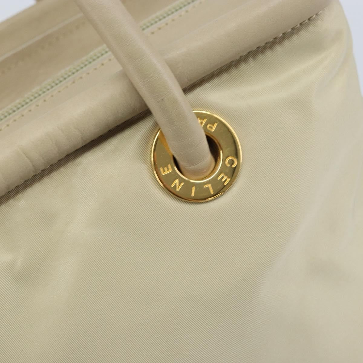 Celine Handbag Nylon Beige Nylon Handbag