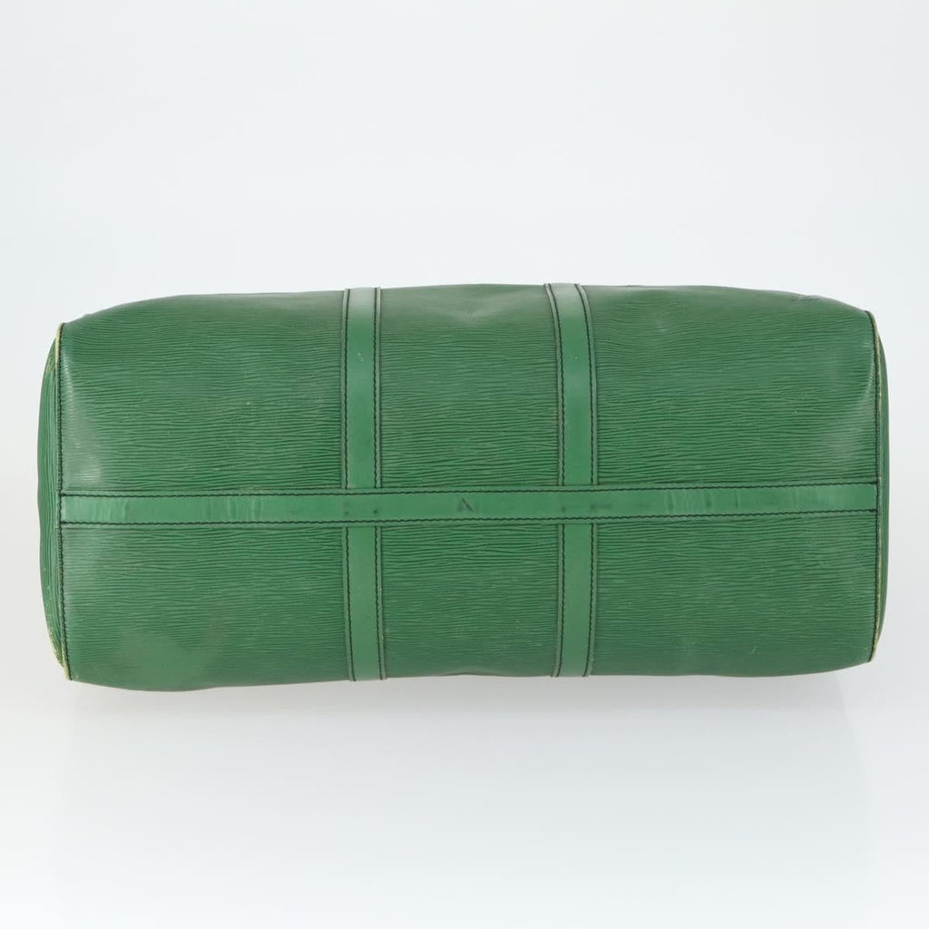 Louis Vuitton Keepall Bag Epi Leather Green Leather Travel Bag