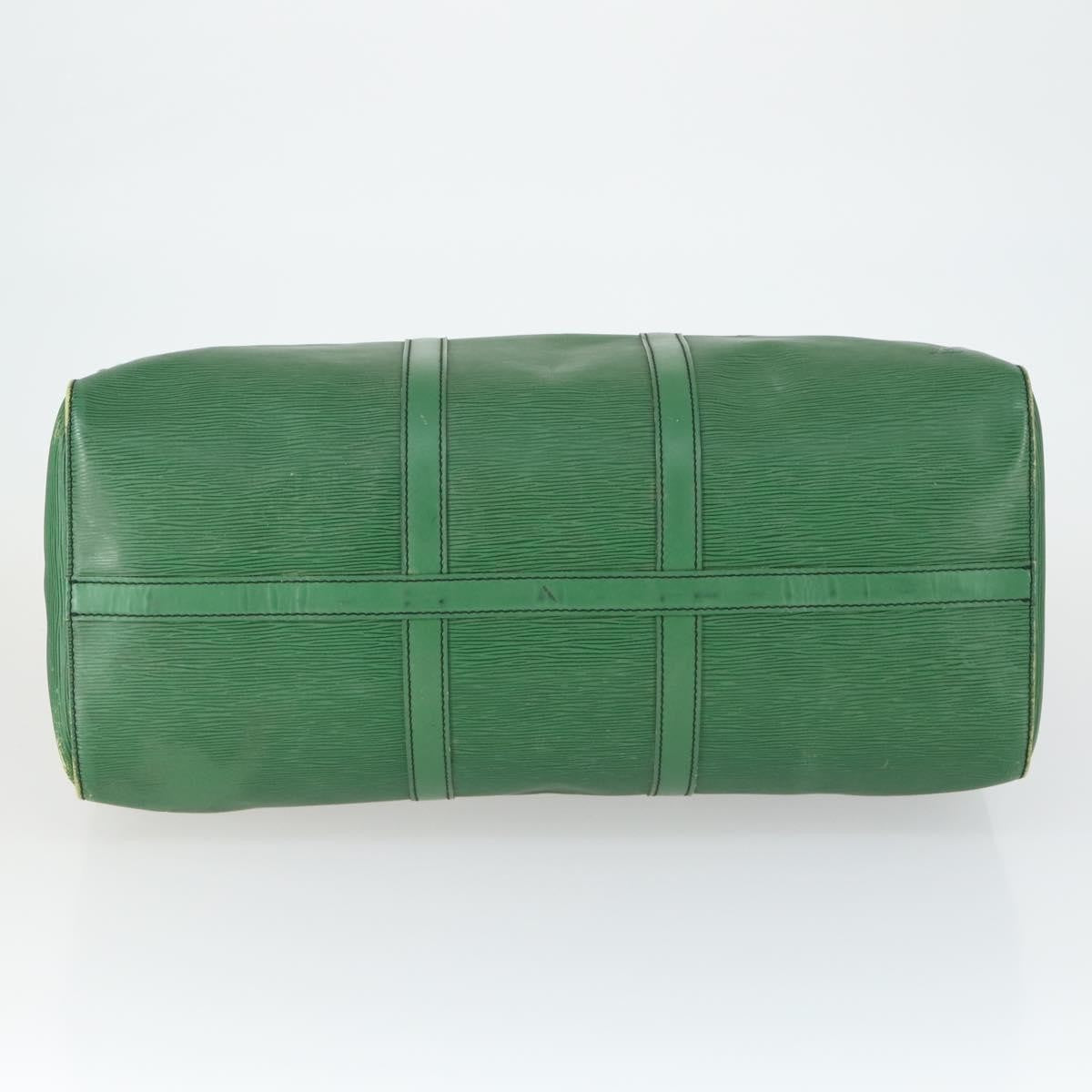 Louis Vuitton Keepall Bag Epi Leather Green Leather Travel Bag