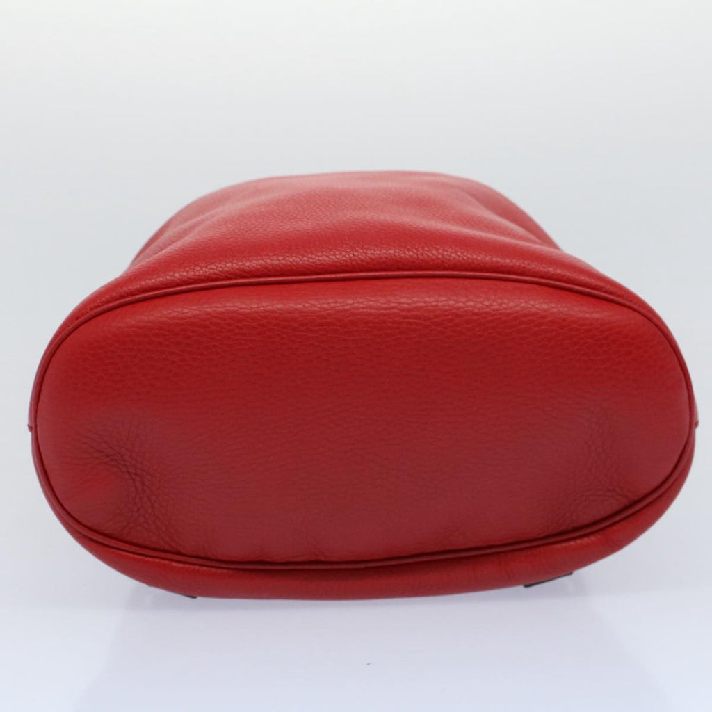 Gucci Soho Drawstring Backpack Leather Red Leather Backpack Bag (Pre-Owned)