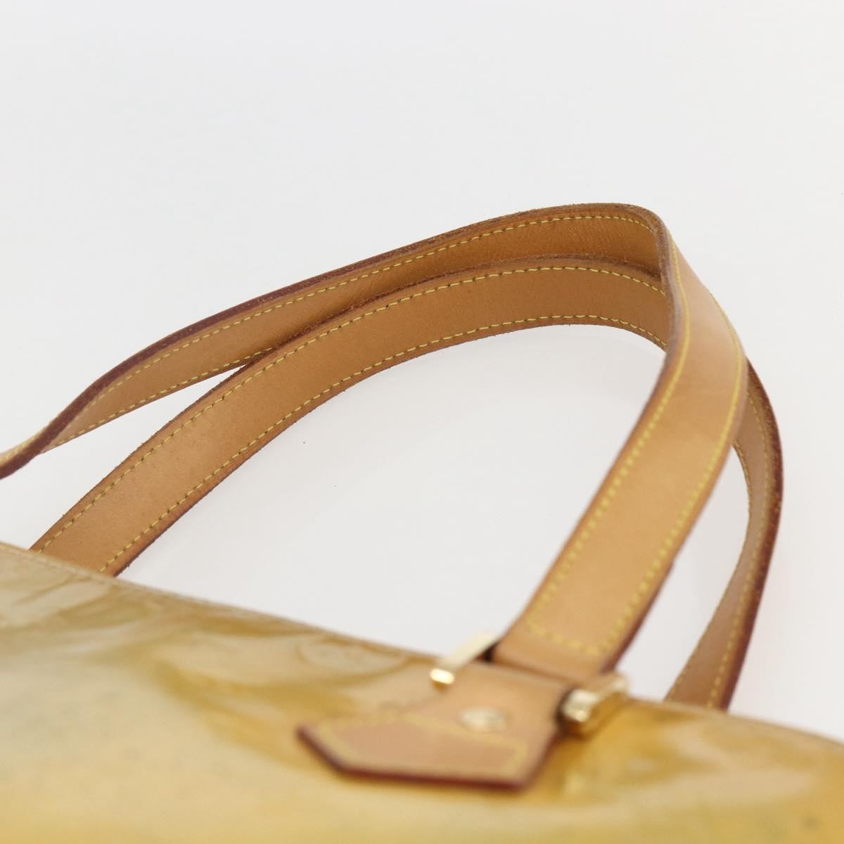 Louis Vuitton Houston Handbag Monogram Vernis Beige Patent_Leather Tote Bag