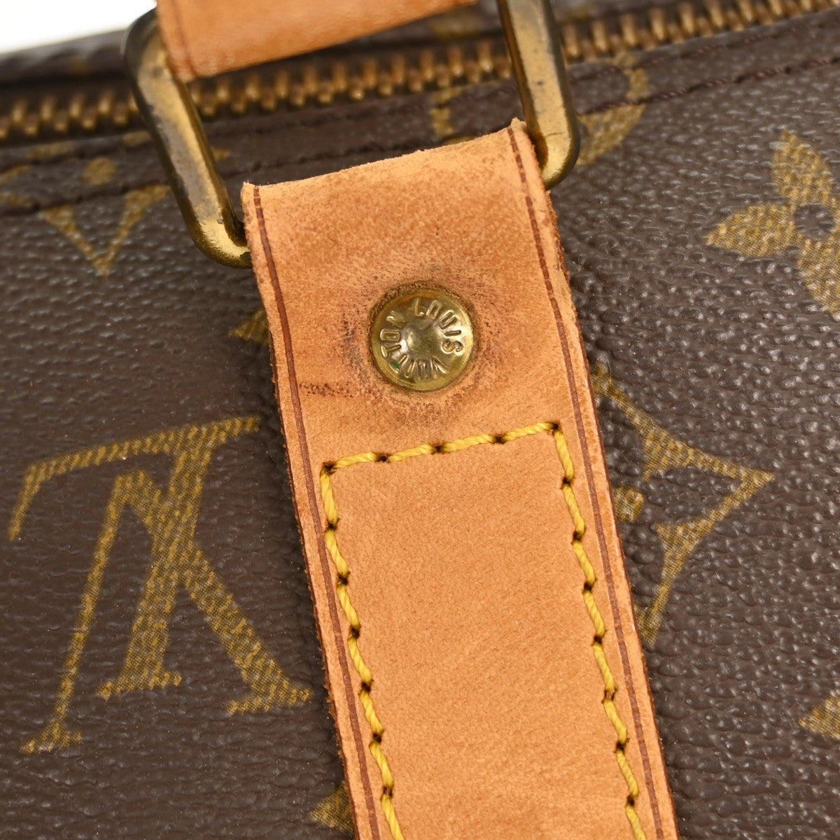 Louis Vuitton Keepall Bag Monogram Canvas Brown Canvas Travel Bag