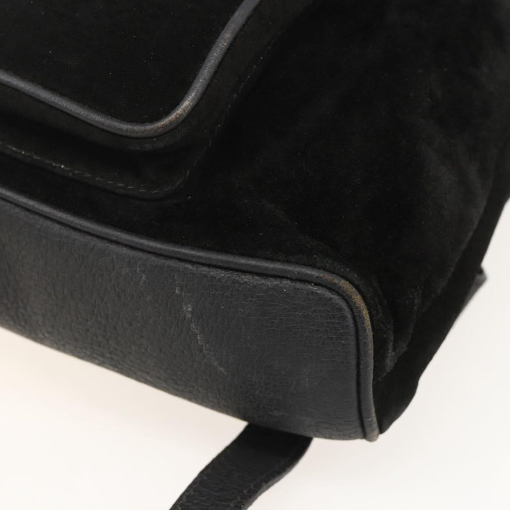 Gucci Gucci Bamboo Backpack Daim Black Denim_Jeans Backpack Bag (Pre-Owned)