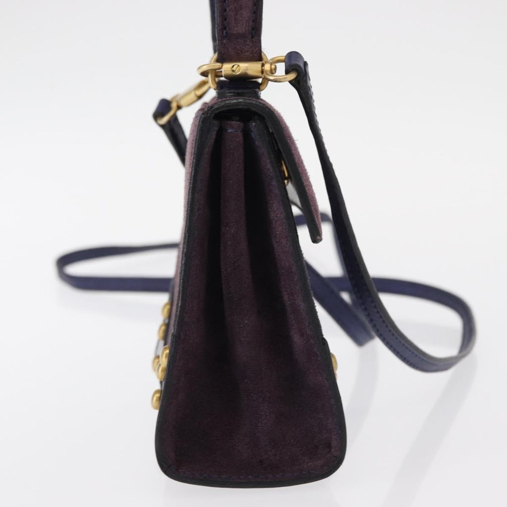 Celine Handbag Suede Purple Suede Handbag