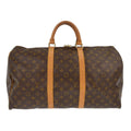 Louis Vuitton Keepall Bag Monogram Canvas Brown Canvas Travel Bag