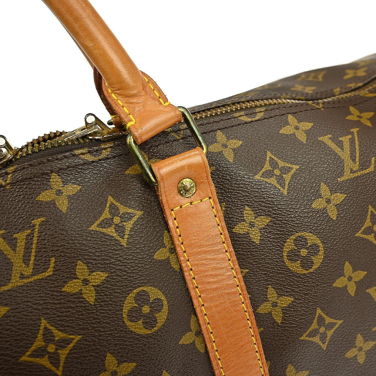 Louis Vuitton Keepall Bandouliere Bag Monogram Canvas Brown Canvas Travel Bag