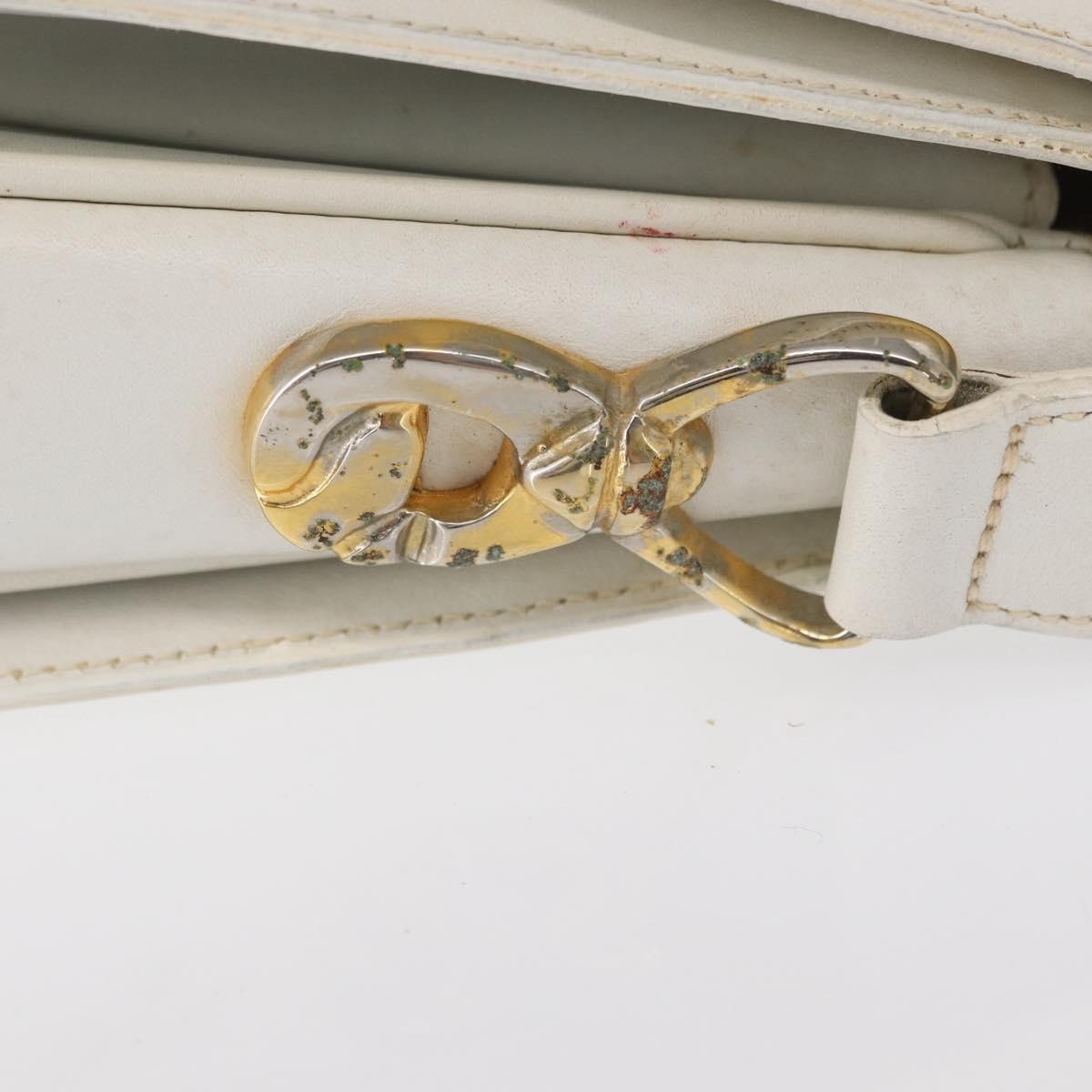 Celine Vintage Shoulder Bag Leather White Leather Shoulder Bag Bag