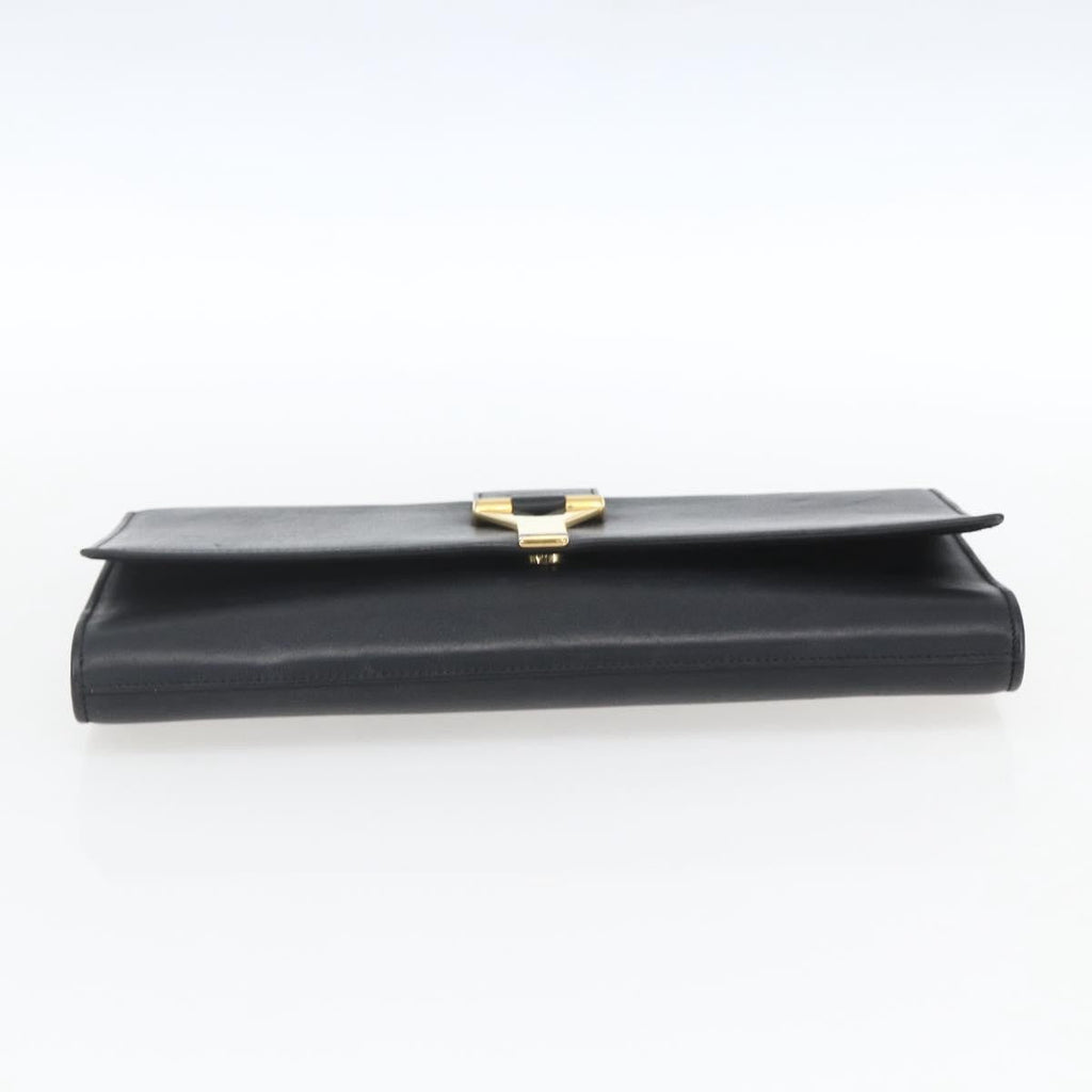 Saint Laurent Chyc Clutch Leather Black Leather Clutche & Pouche Bag (Pre-Owned)