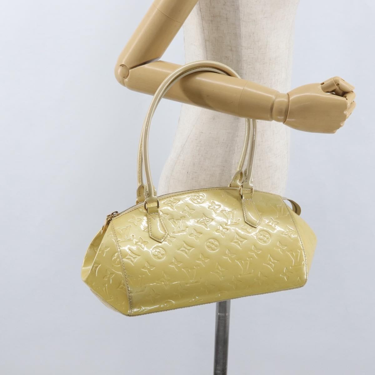 Louis Vuitton Sherwood Handbag Monogram Vernis Yellow Patent_Leather Handbag