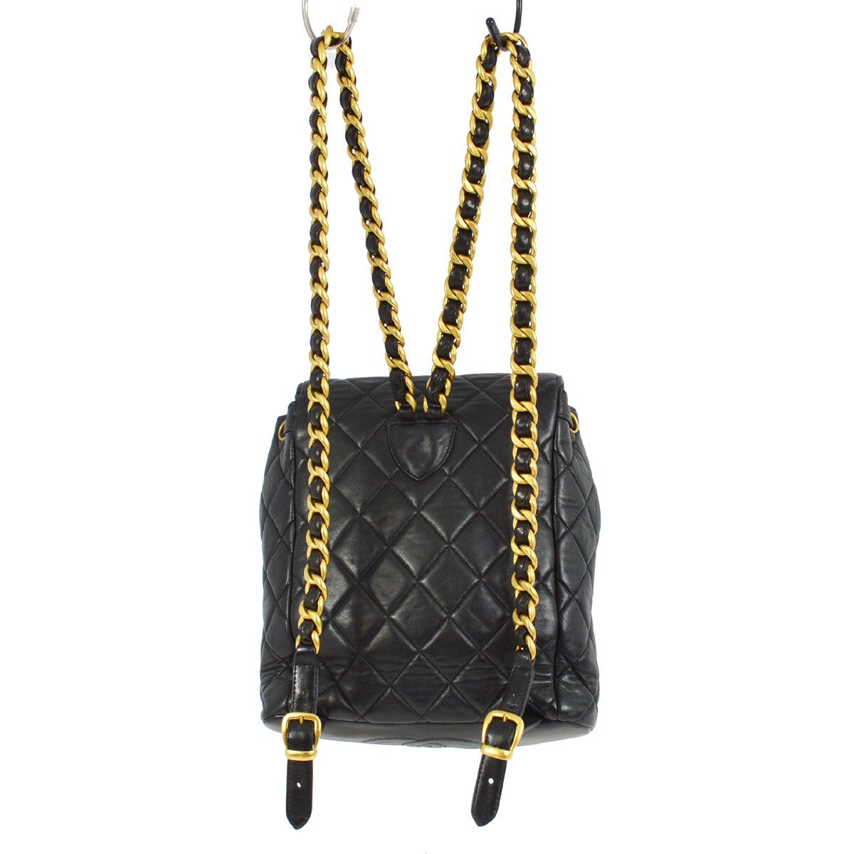 Chanel Duma Drawstring Backpack Quilted Leather Black Leather Backpack Bag