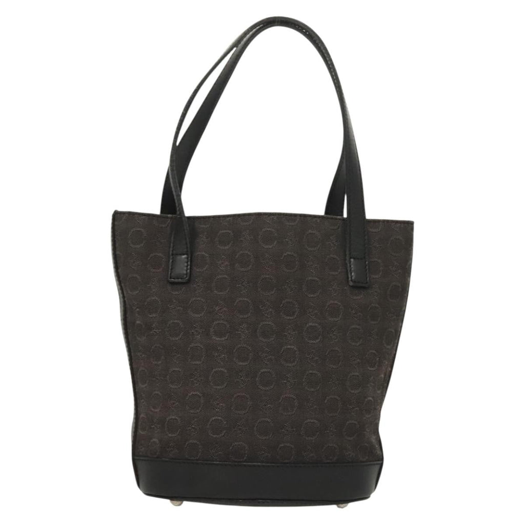 Celine C Macadam Handbag Canvas Black Canvas Handbag
