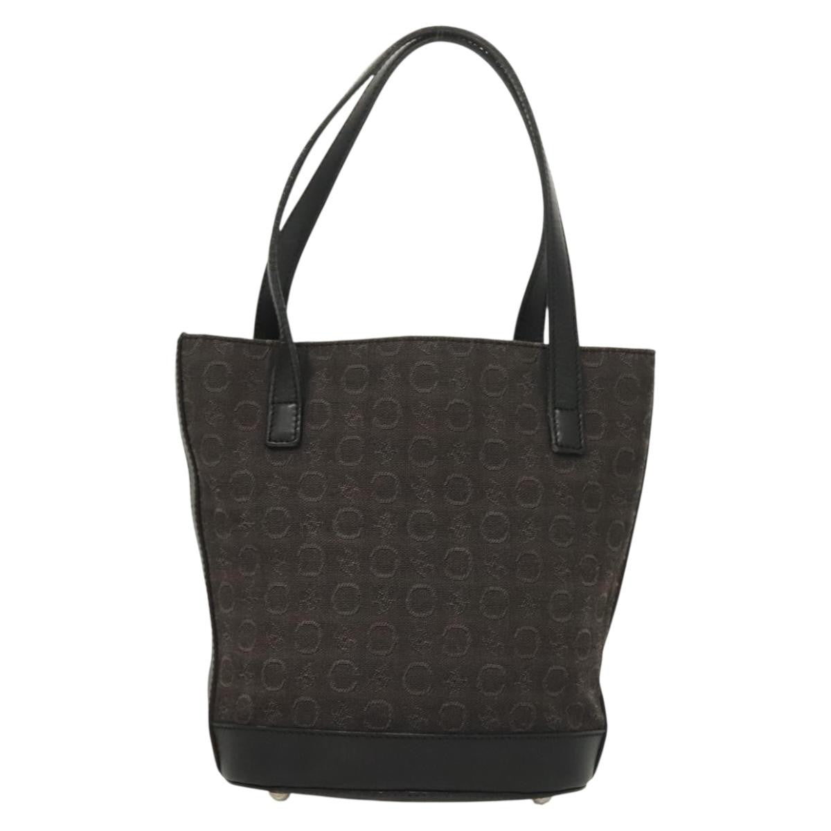 Celine C Macadam Handbag Canvas Black Canvas Handbag