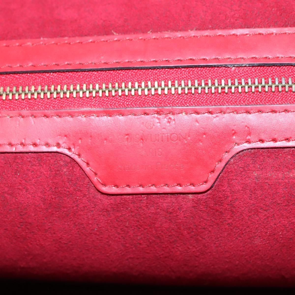 Louis Vuitton Lussac Handbag Epi Leather Red Leather Shoulder Bag