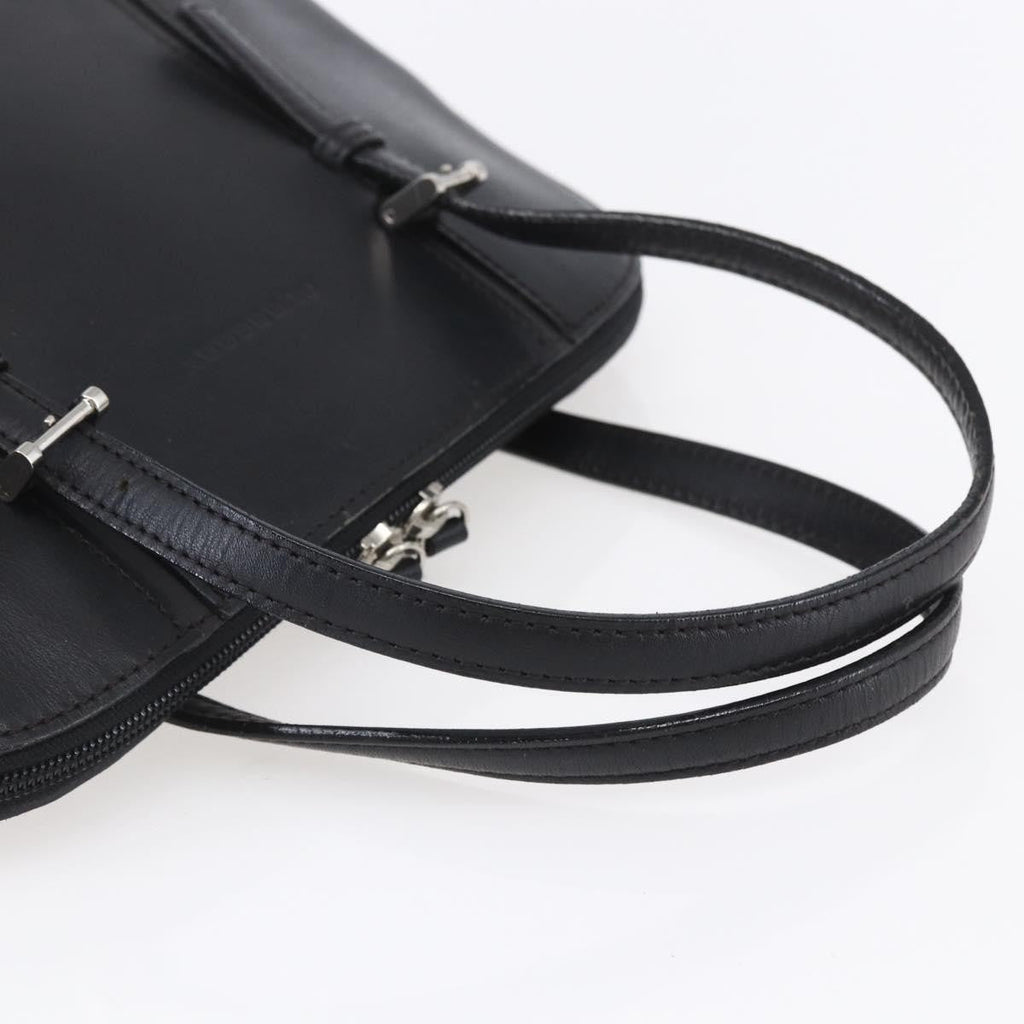 Burberry Vintage Handbag Leather Black Leather Handbag
