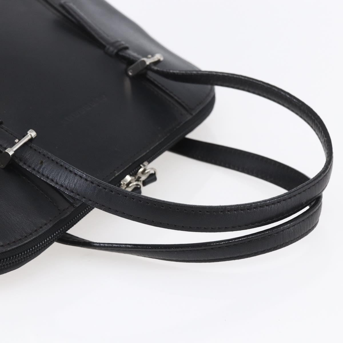 Burberry Vintage Handbag Leather Black Leather Handbag