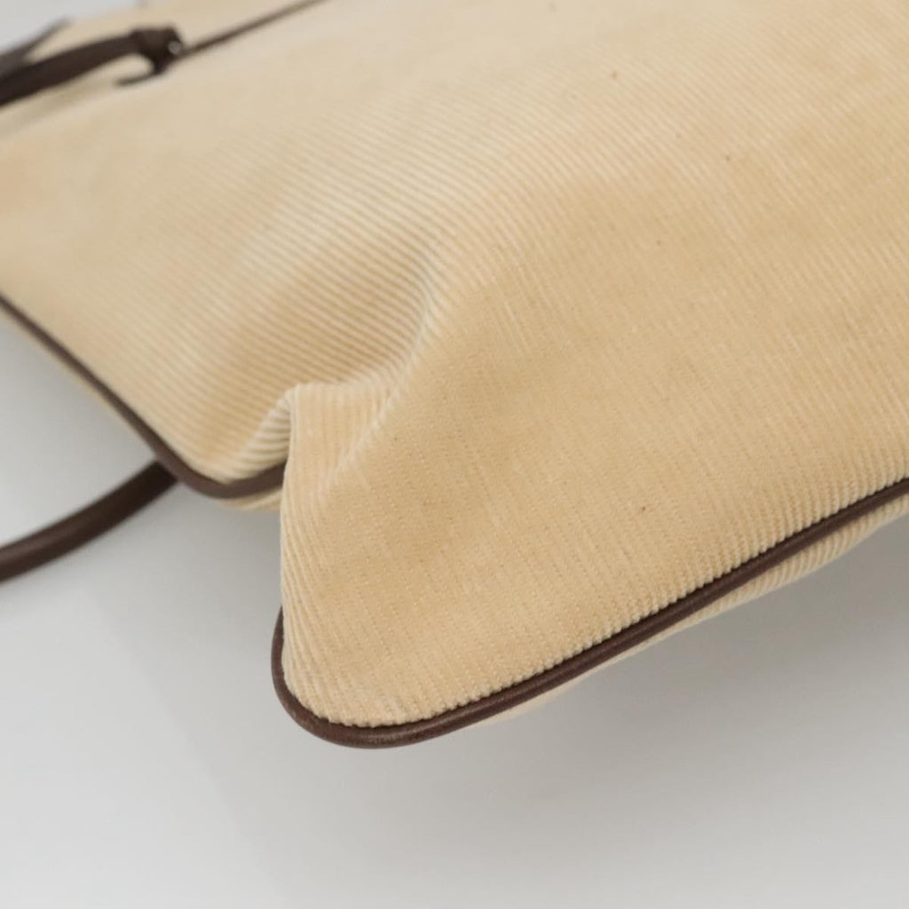 Burberry Blue Label Shoulder Bag Velvet Beige Velvet Shoulder Bag