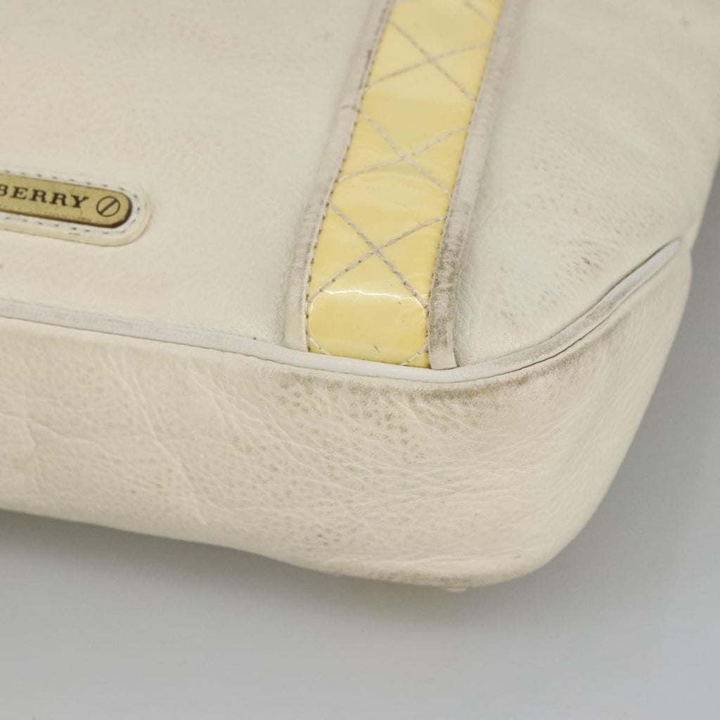 Burberry Vintage Shoulder Bag Leather White Leather Shoulder Bag