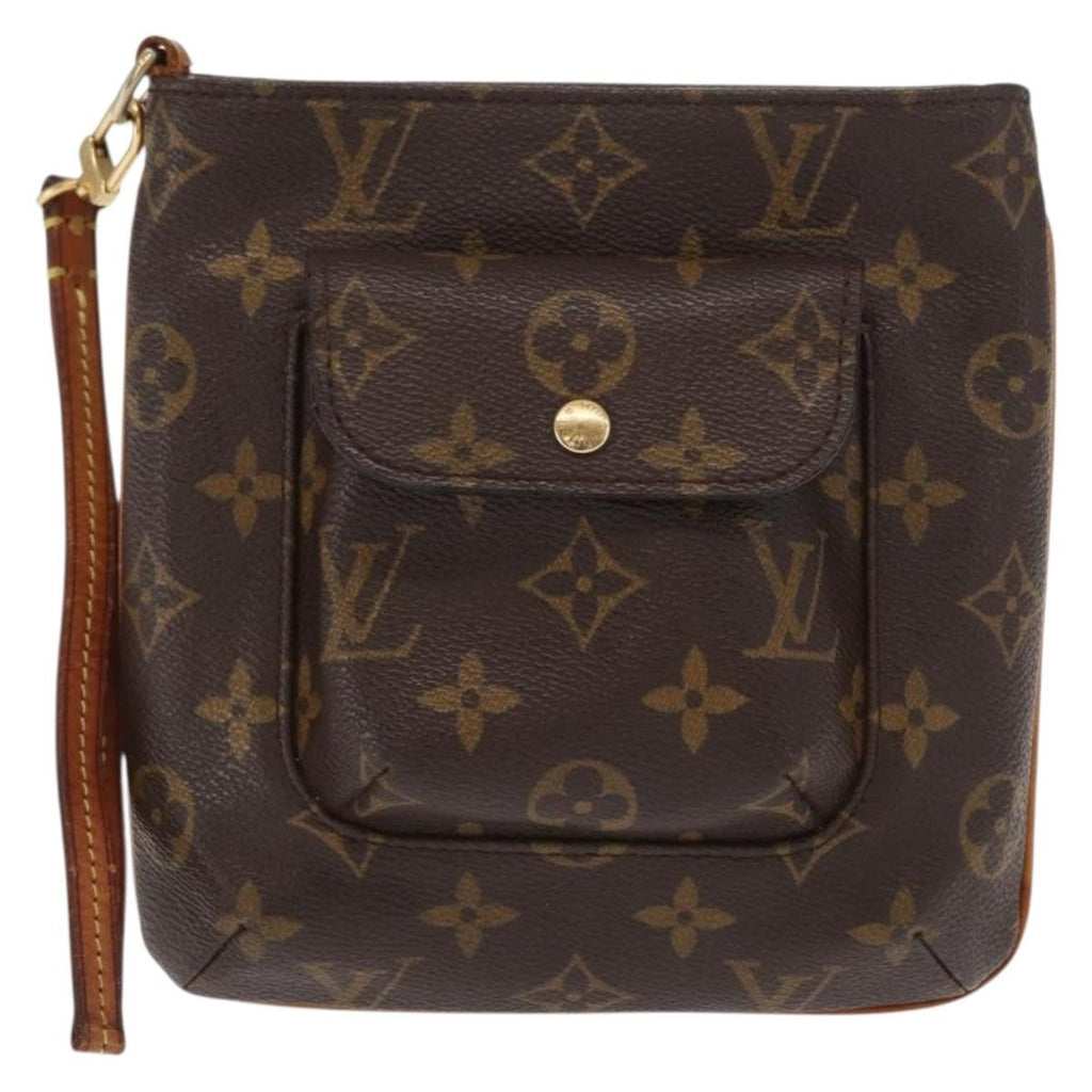 Louis Vuitton Partition Wristlet Clutch Monogram Canvas Brown Canvas Clutche & Pouche Bag