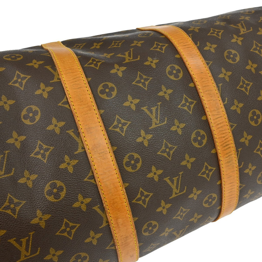 Louis Vuitton Keepall Bag Monogram Canvas Brown Canvas Travel Bag