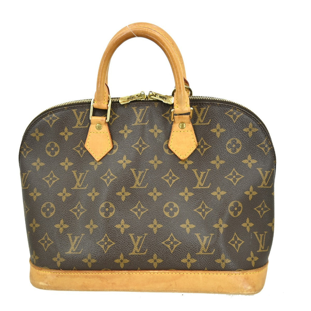 Louis Vuitton Alma Handbag Monogram Canvas Brown Canvas Handbag