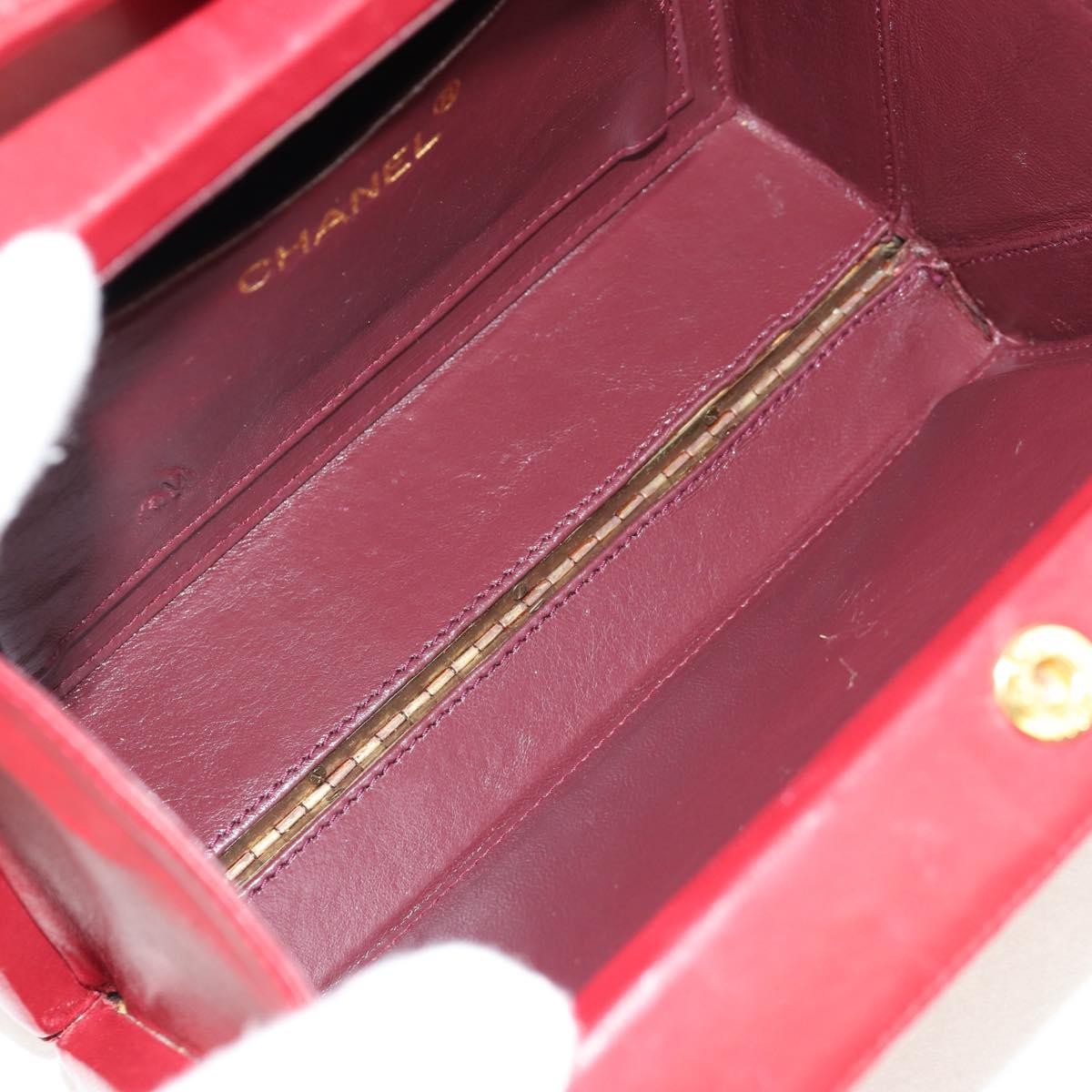 Chanel Matelasse Chain Shoulder Bag Leather Red Leather Shoulder Bag Bag