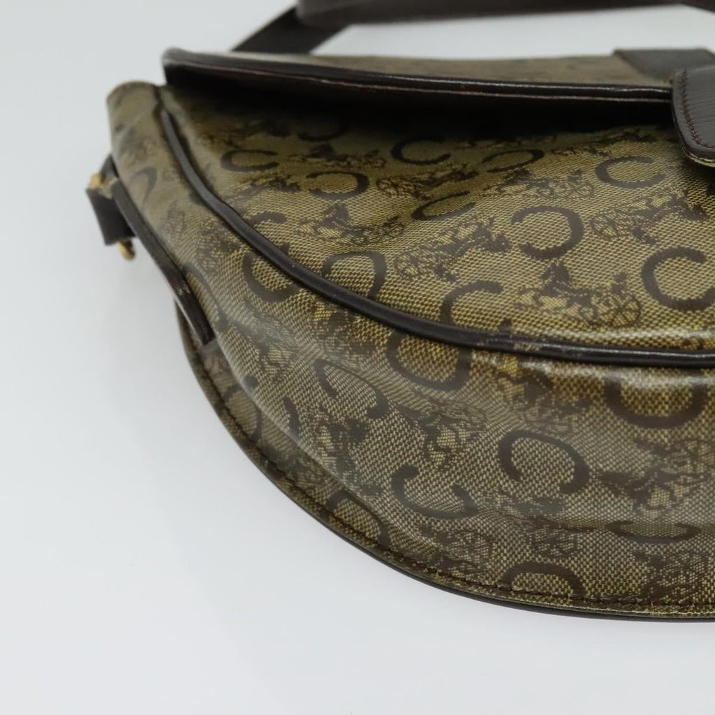 Celine C Sulky Shoulder Bag Canvas And Leather Beige Canvas Shoulder Bag Bag