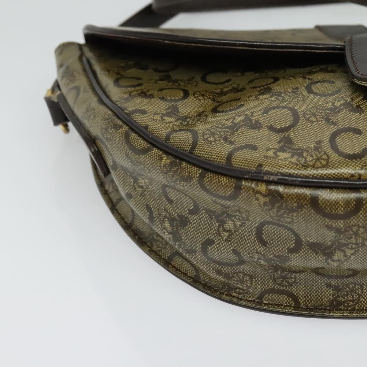 Celine C Sulky Shoulder Bag Canvas And Leather Beige Canvas Shoulder Bag Bag