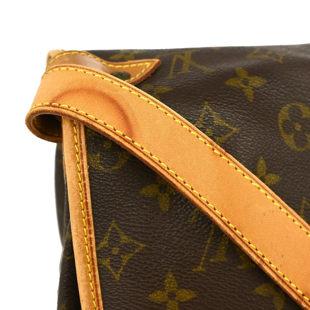 Louis Vuitton Saumur Handbag Monogram Canvas Brown Canvas Shoulder Bag