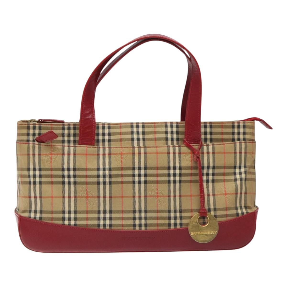 Burberry Nova Check Handbag Nova Check Canvas And Leather Beige Canvas Handbag