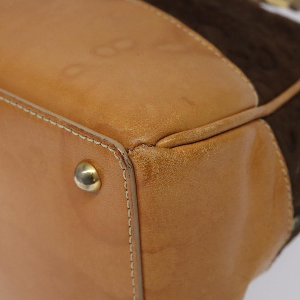 Celine C Macadam Handbag Suede And Leather Brown Suede Handbag