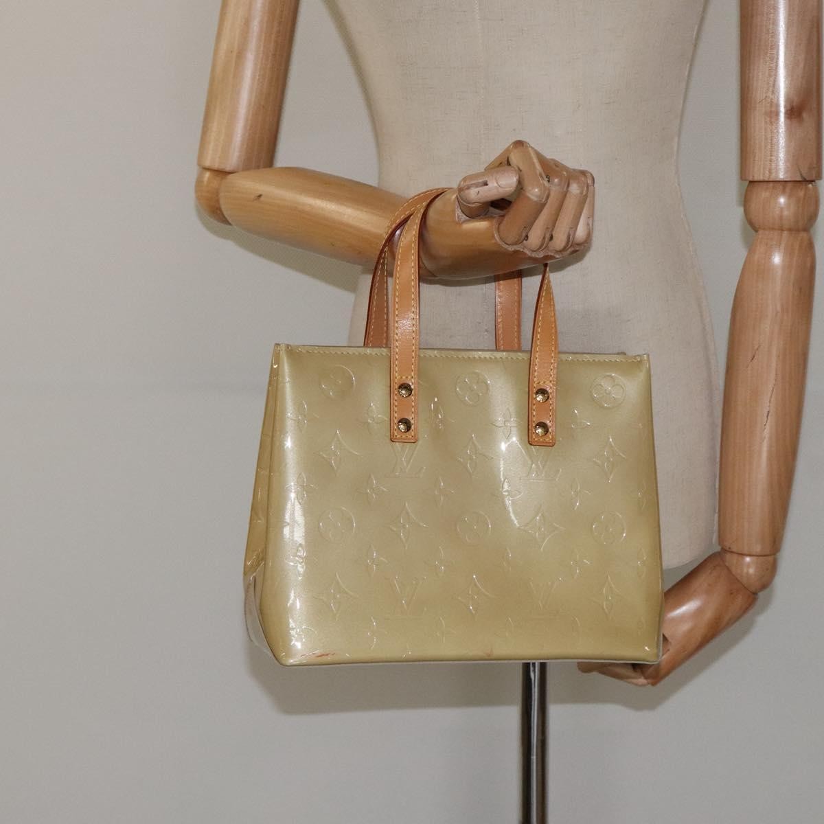 Louis Vuitton Reade Handbag Monogram Vernis Beige Patent_Leather Bag