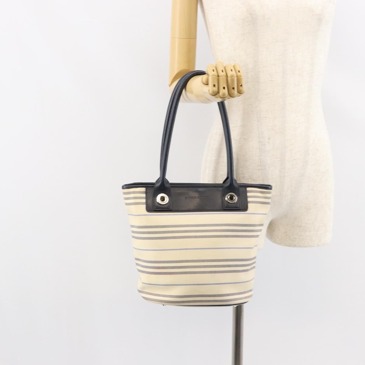 Burberry Vintage Tote Bag Canvas Beige Canvas Tote Bag