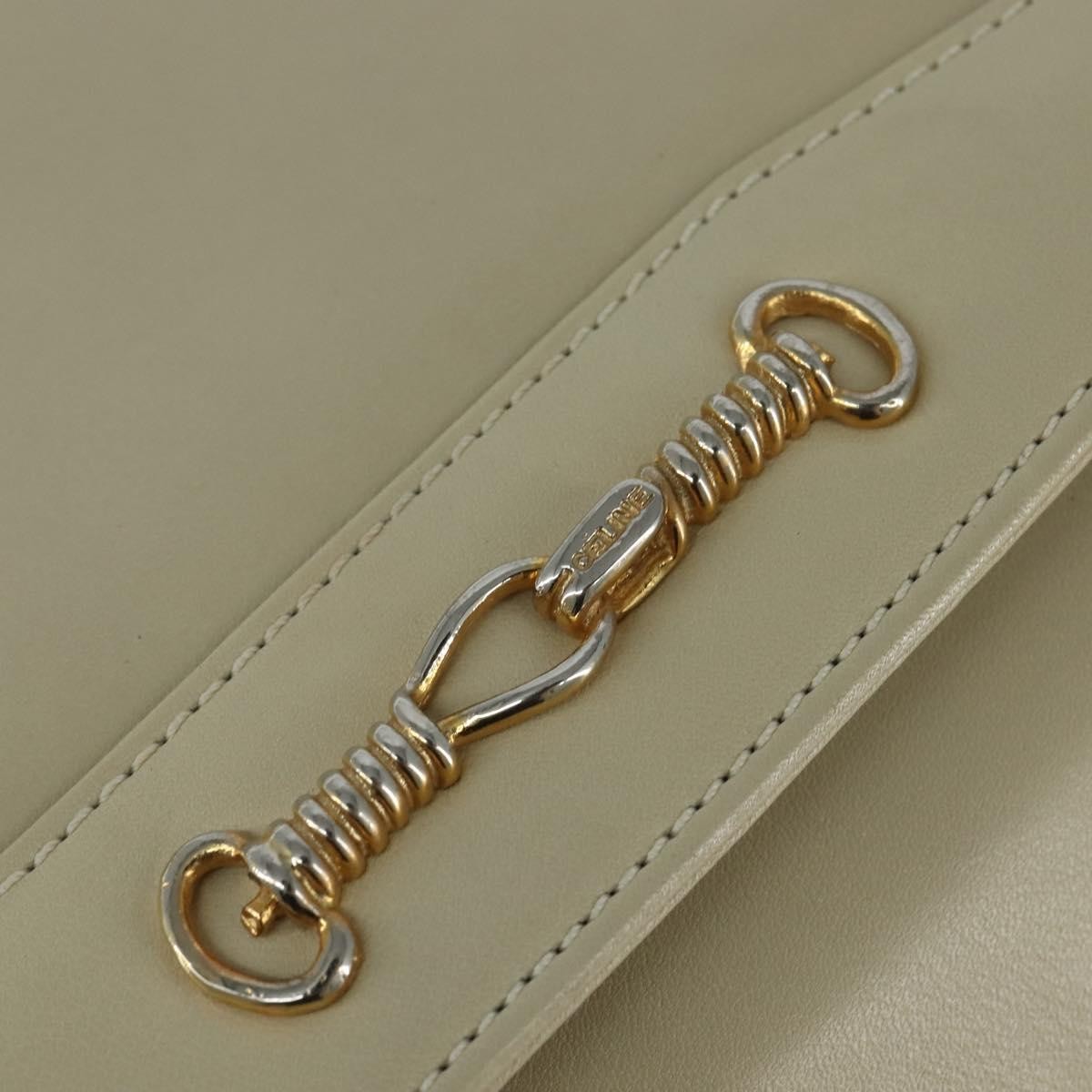 Celine Flap Shoulder Bag Leather Beige Leather Shoulder Bag Bag