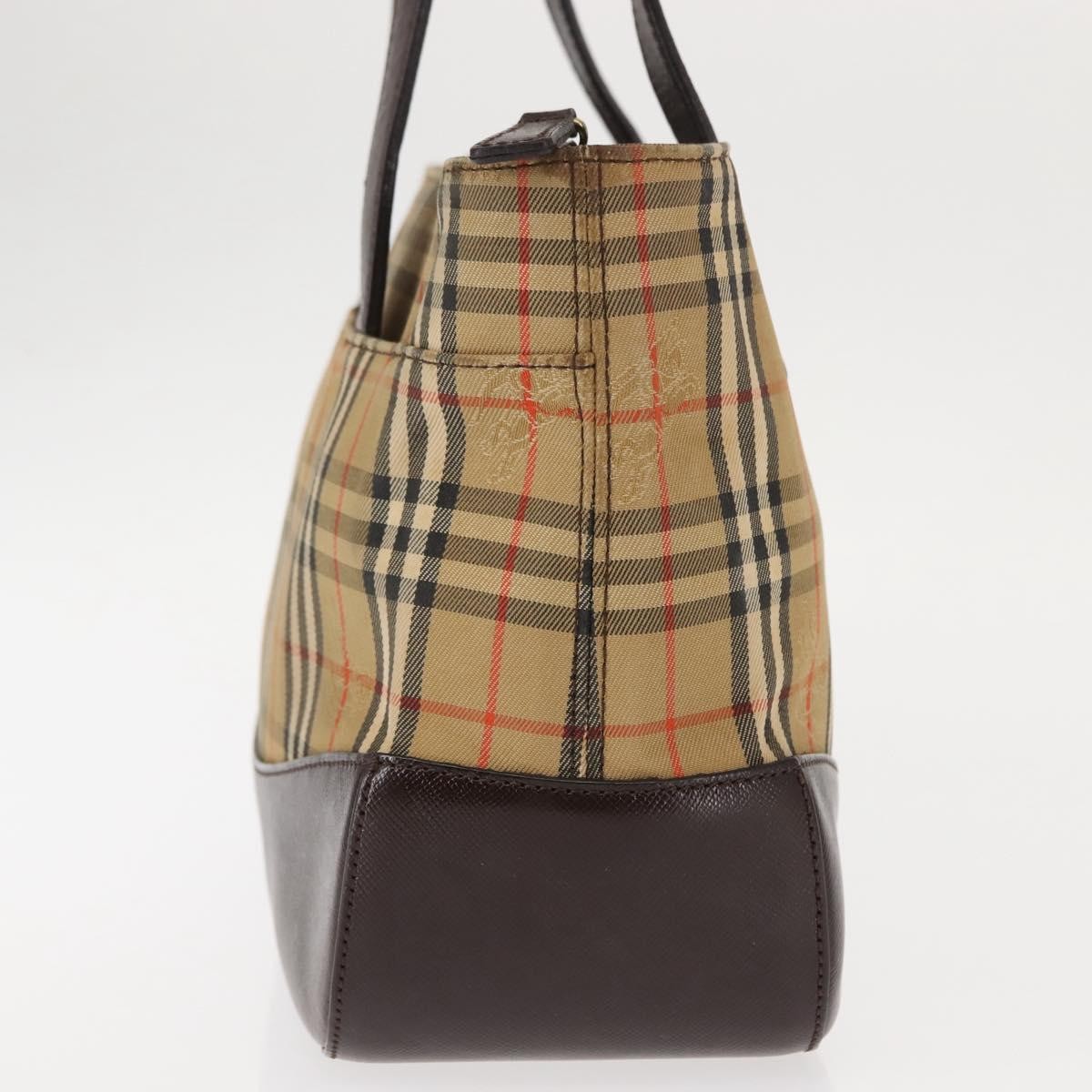 Burberry Nova Check Tote Canvas And Leather Beige Canvas Tote Bag
