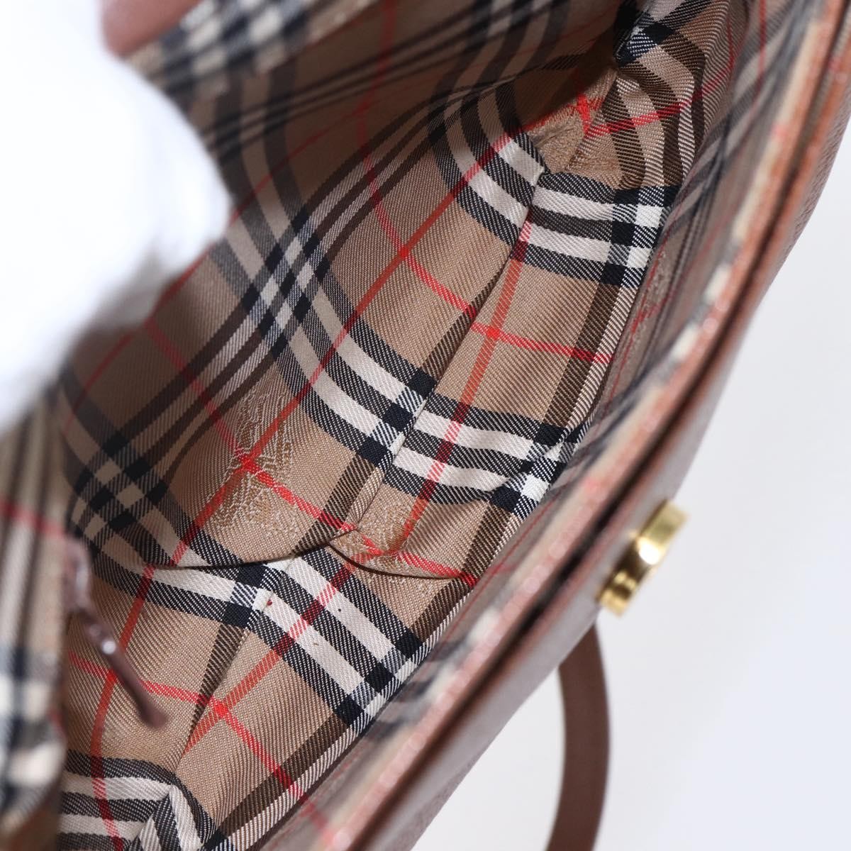 Burberry Vintage Shoulder Bag Leather Brown Leather Shoulder Bag
