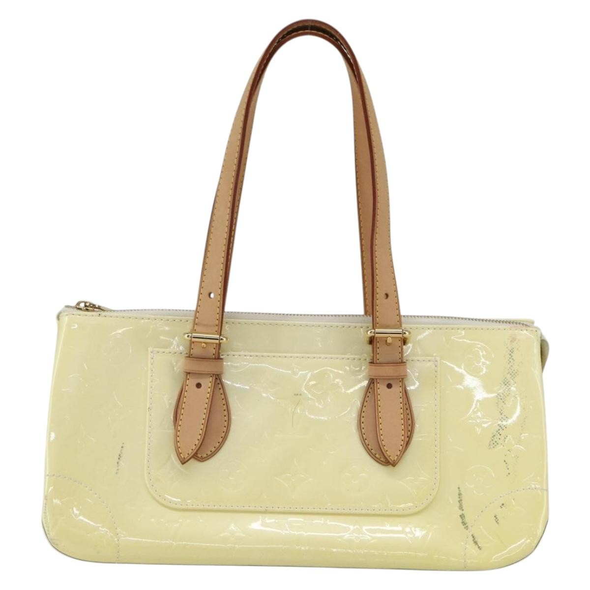 Louis Vuitton Rosewood Avenue Handbag Monogram Vernis Yellow Patent_Leather Handbag