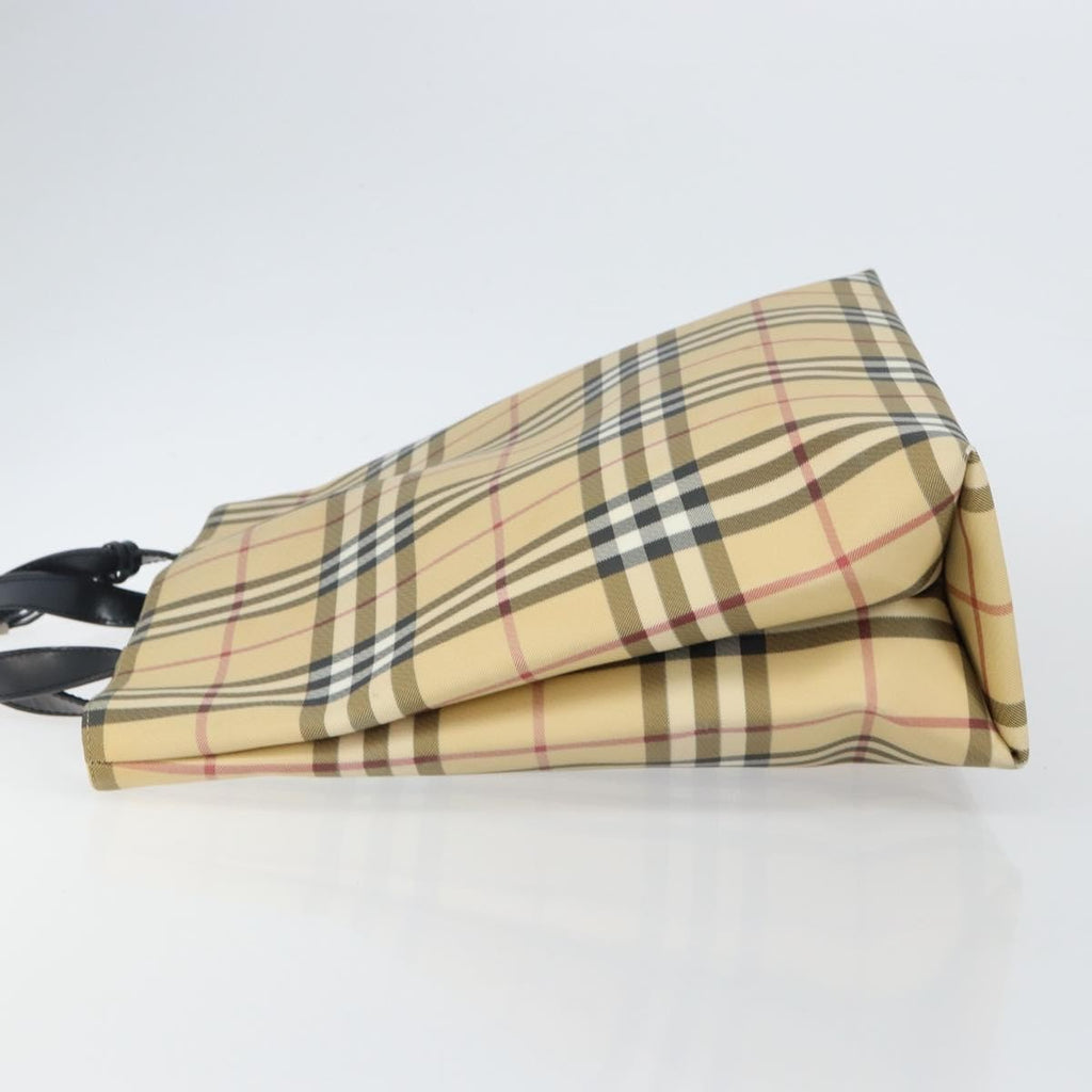 Burberry Nova Check Tote Canvas Check Pattern Beige Canvas Tote Bag