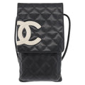 Chanel Cambon Flap Crossbody Bag Quilted Lambskin Silver Leather Shoulder Bag Bag