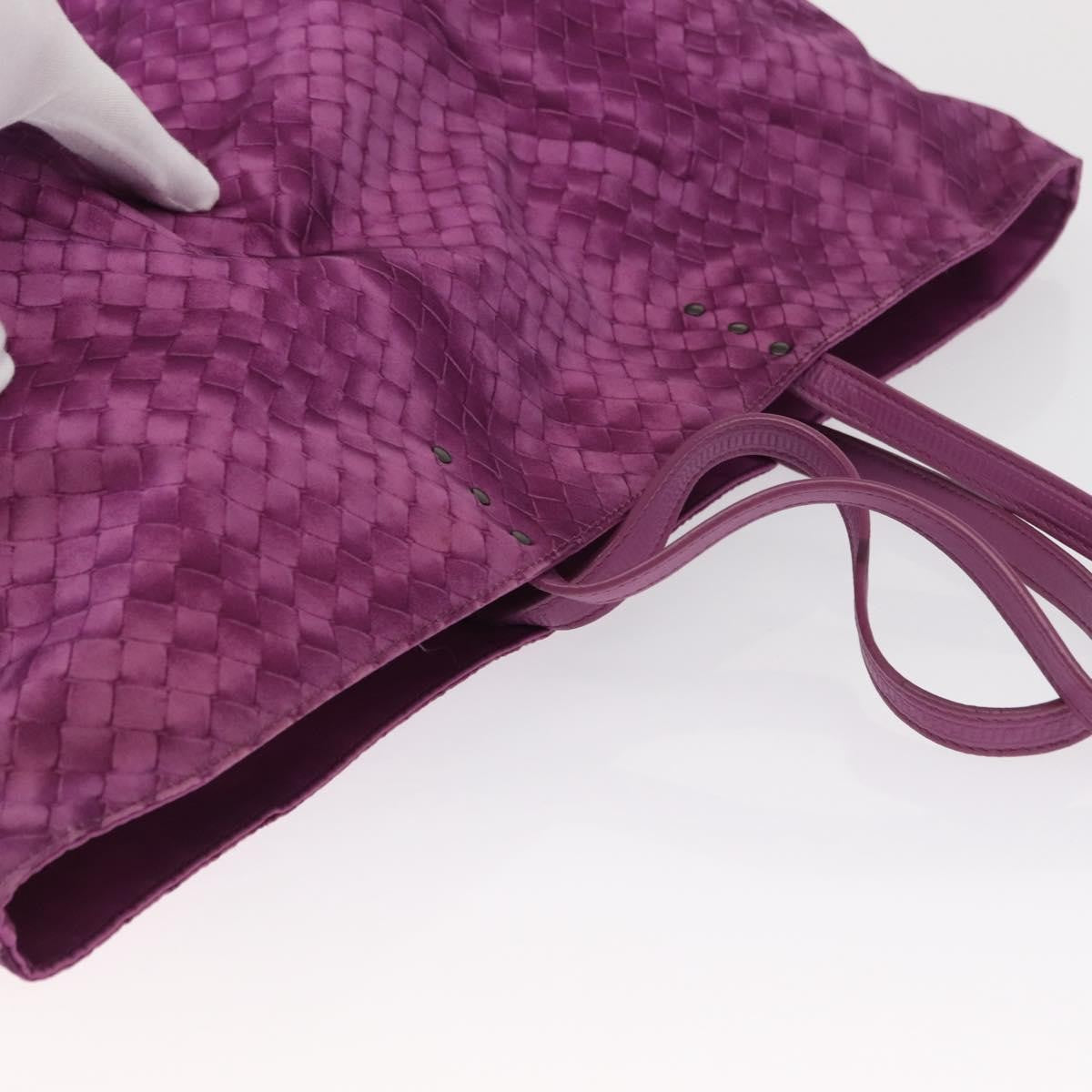 Bottega Veneta Intrecciolusion Tote Printed Nylon Purple Nylon Tote Bag Bag