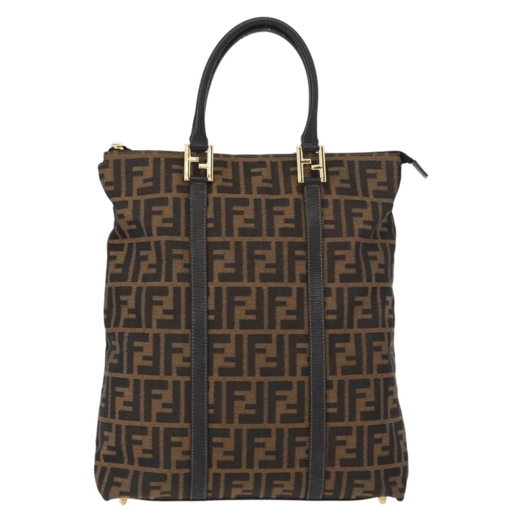 Fendi Zucca Tote Bag Canvas Black Canvas Tote Bag Bag