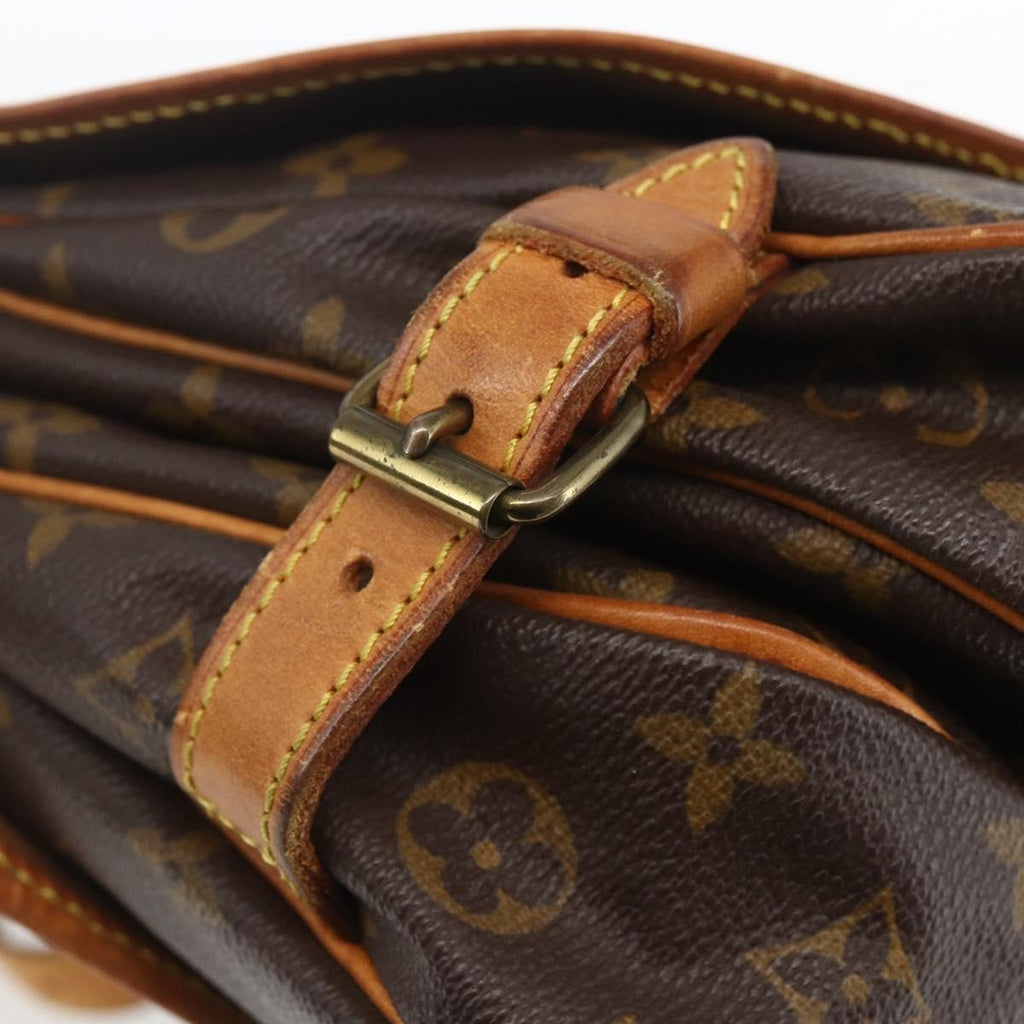 Louis Vuitton Saumur Handbag Monogram Canvas Brown Canvas Shoulder Bag