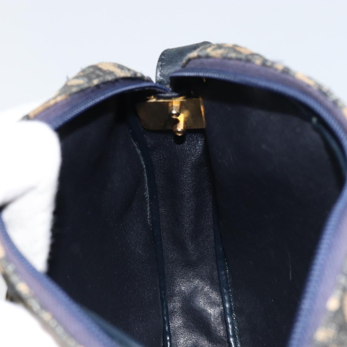 Christian Dior Vintage Trotter Shoulder Bag Canvas Navy Canvas Shoulder Bag Bag (Pre-Owned)