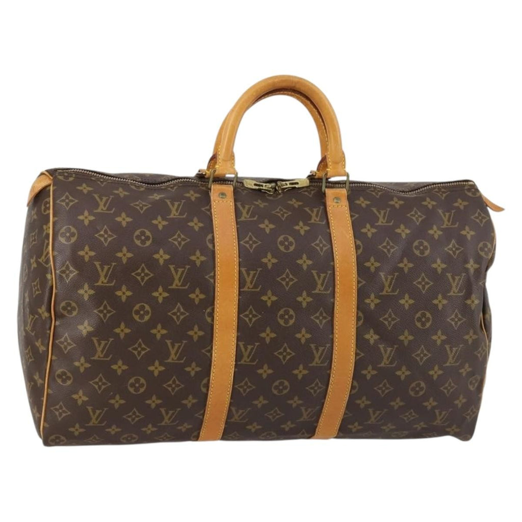 Louis Vuitton Keepall Bag Monogram Canvas Brown Canvas Travel Bag
