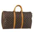 Louis Vuitton Keepall Bag Monogram Canvas Brown Canvas Travel Bag