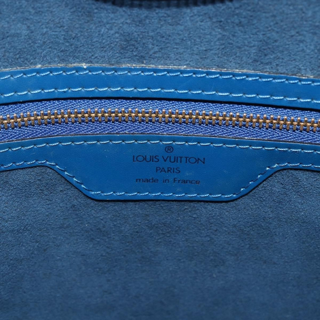 Louis Vuitton Saint Jacques Handbag Epi Leather Blue Leather Shoulder Bag