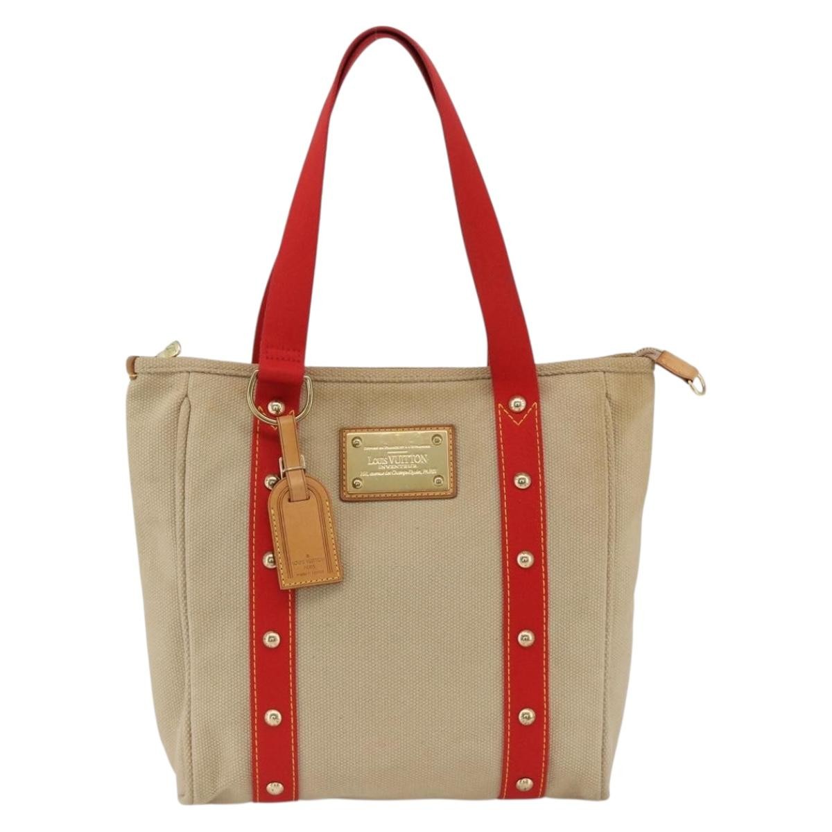 Louis Vuitton Antigua Tote Canvas Beige Canvas Tote Bag