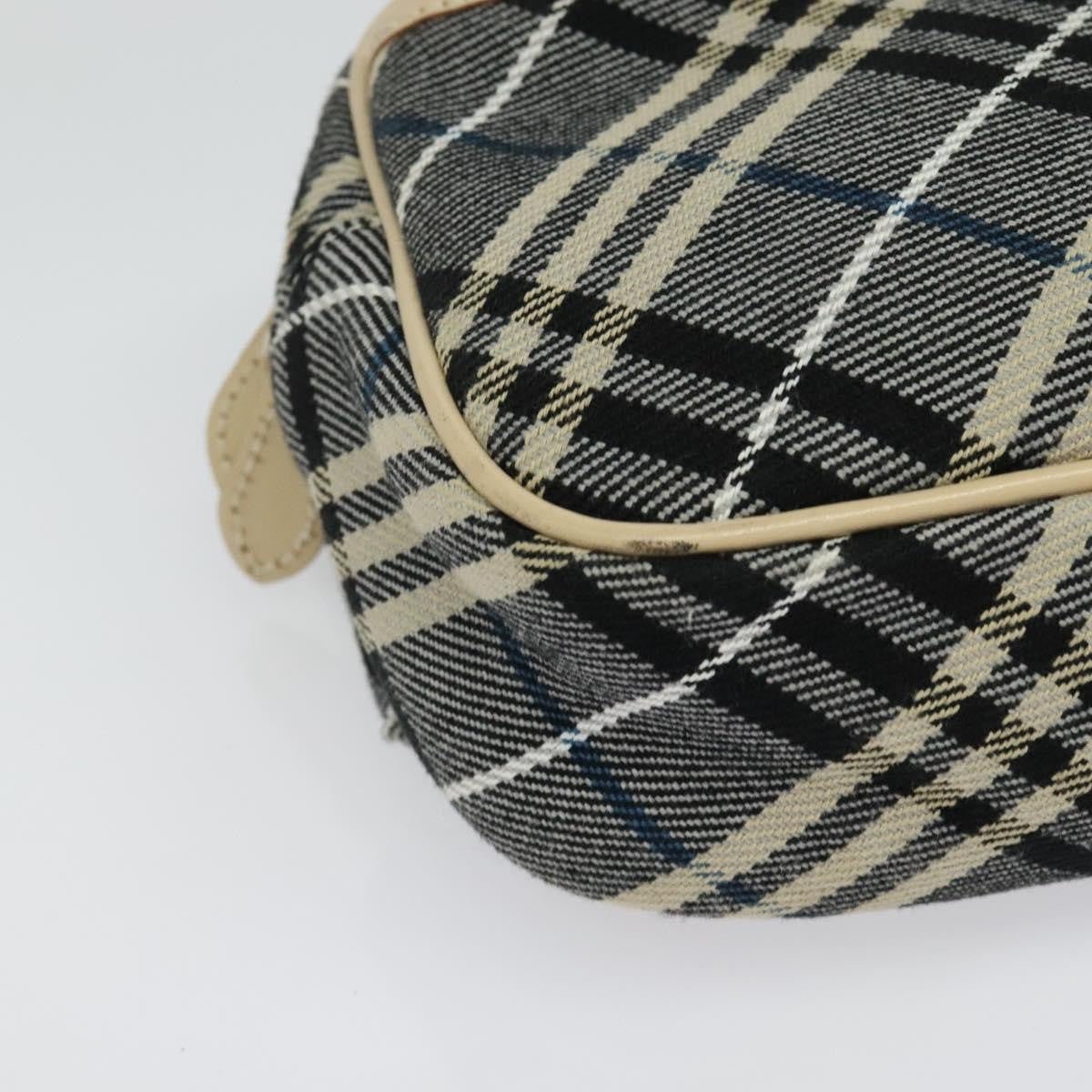 Burberry Waist Bag Vintage Check Canvas Blue Canvas Shoulder Bag
