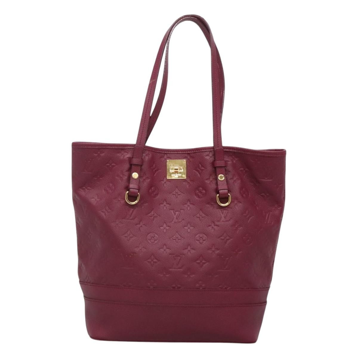 Louis Vuitton Citadine Handbag Monogram Empreinte Leather Purple Leather Tote Bag
