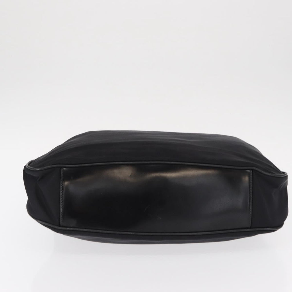 Gucci Vintage Bamboo Shoulder Bag Canvas Black Canvas Shoulder Bag Bag (Pre-Owned)