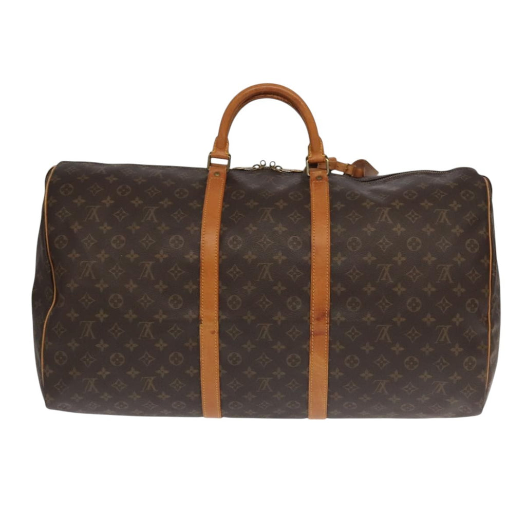 Louis Vuitton Keepall Bag Monogram Canvas Brown Canvas Travel Bag